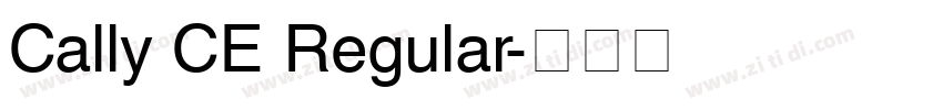 Cally CE Regular字体转换
